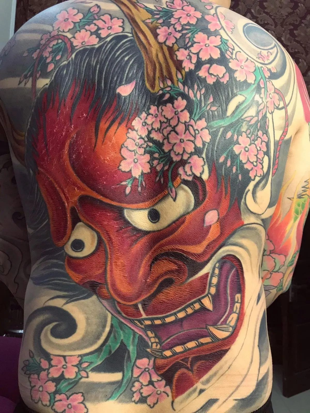 8+ Iconic Combinations for a Full Back Demon Face Tattoo