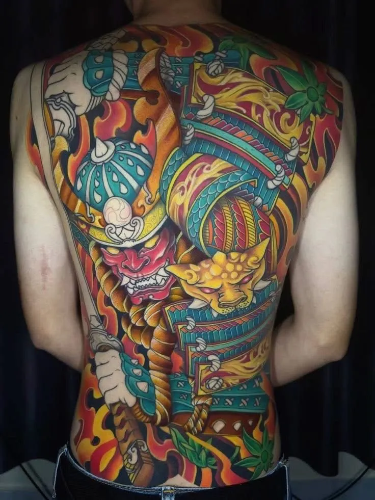 8+ Iconic Combinations for a Full Back Demon Face Tattoo