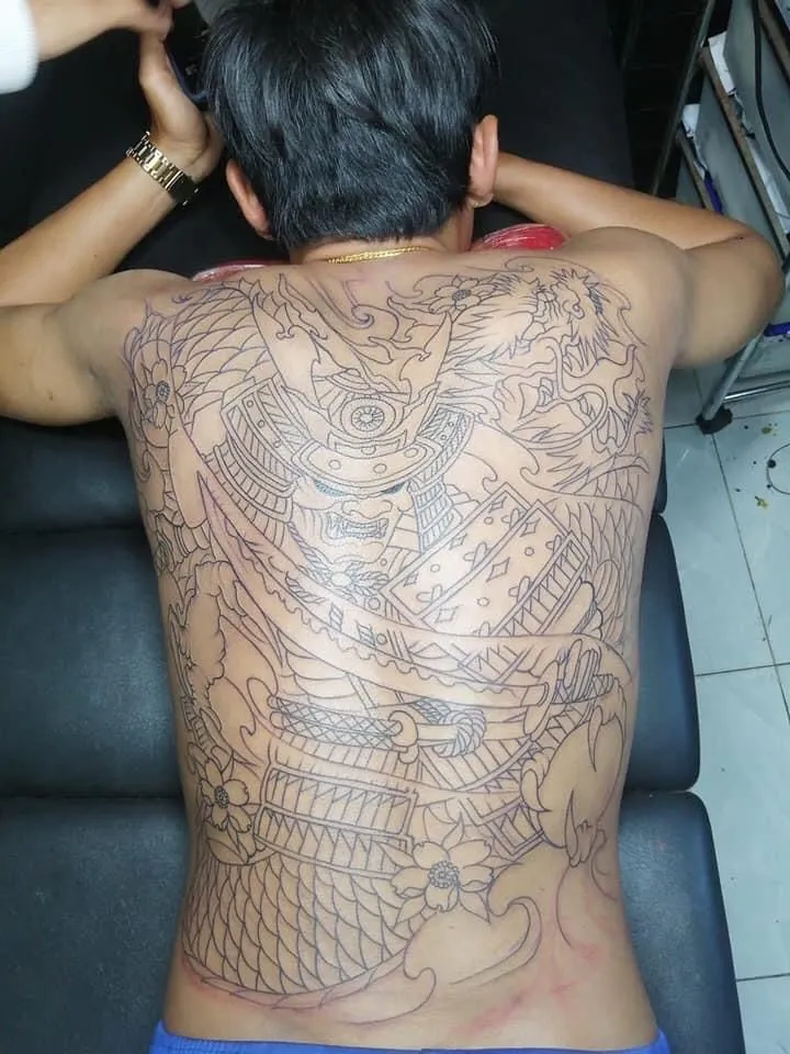 8+ Iconic Combinations for a Full Back Demon Face Tattoo