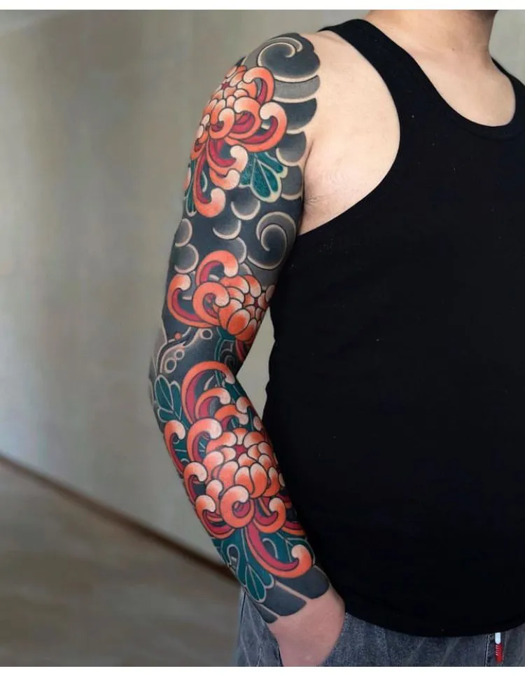 Top 100+ Japanese Chrysanthemum Flower Tattoo Ideas