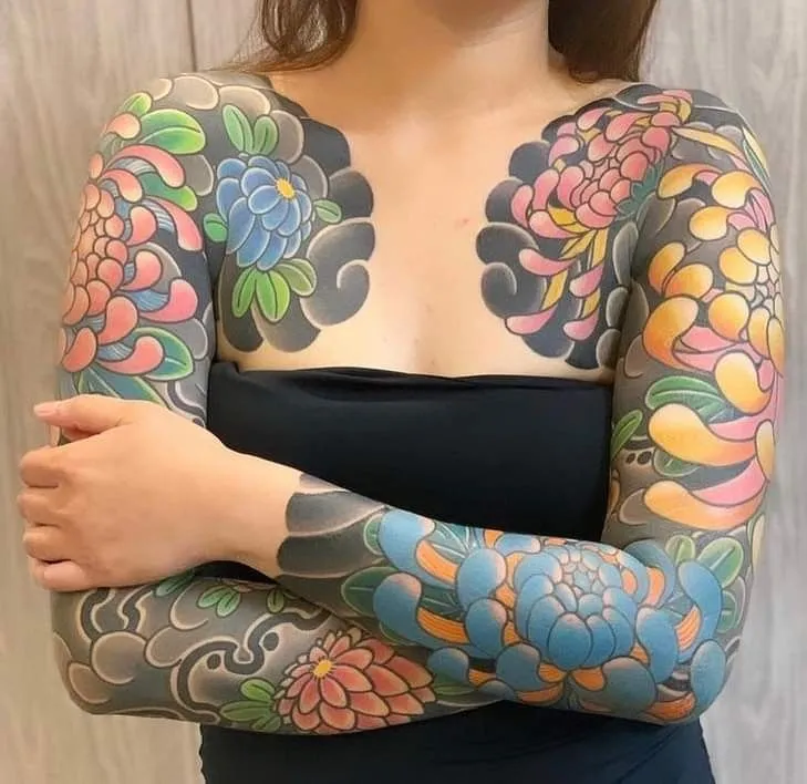 Top 100+ Japanese Chrysanthemum Flower Tattoo Ideas