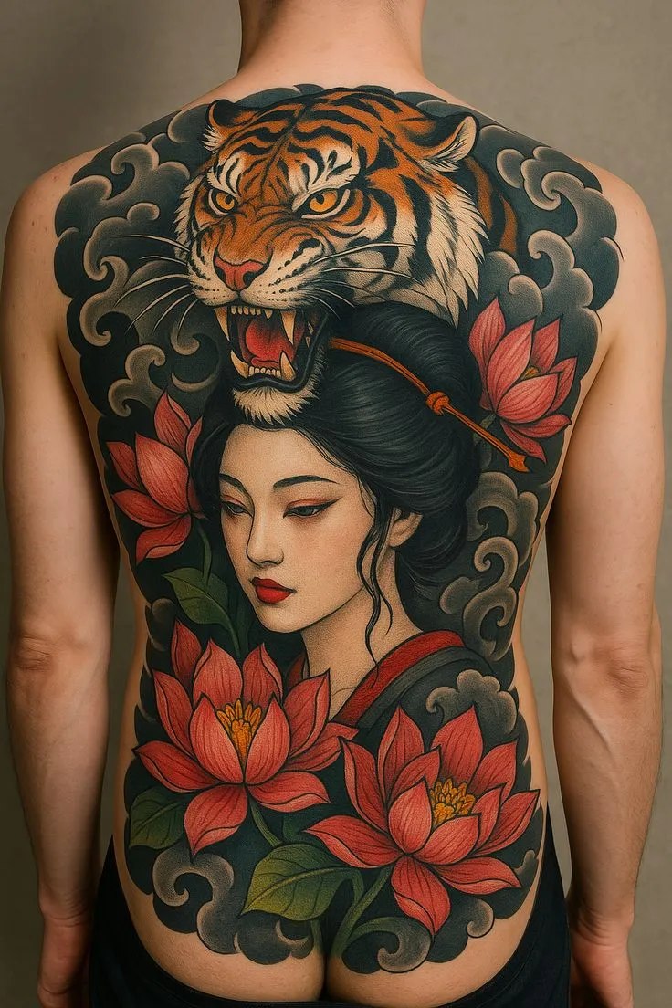 Top 4 most Japanese Tiger Tattoos beautiful design styles.