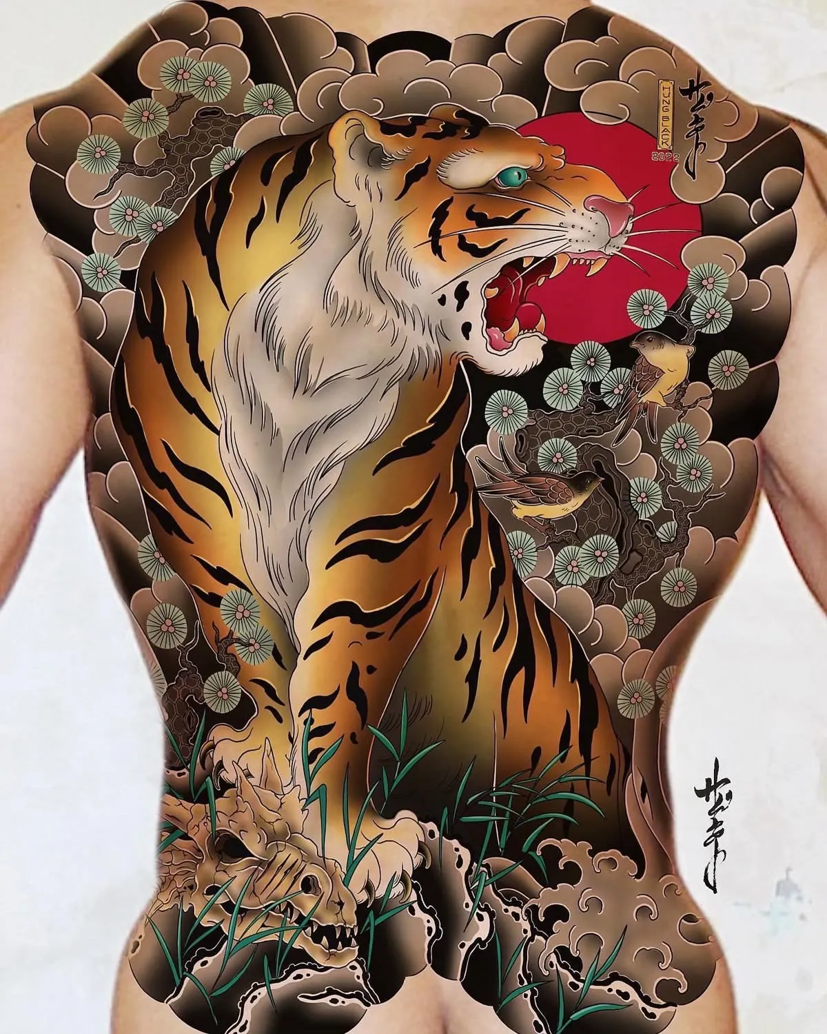 Top 4 most Japanese Tiger Tattoos beautiful design styles.