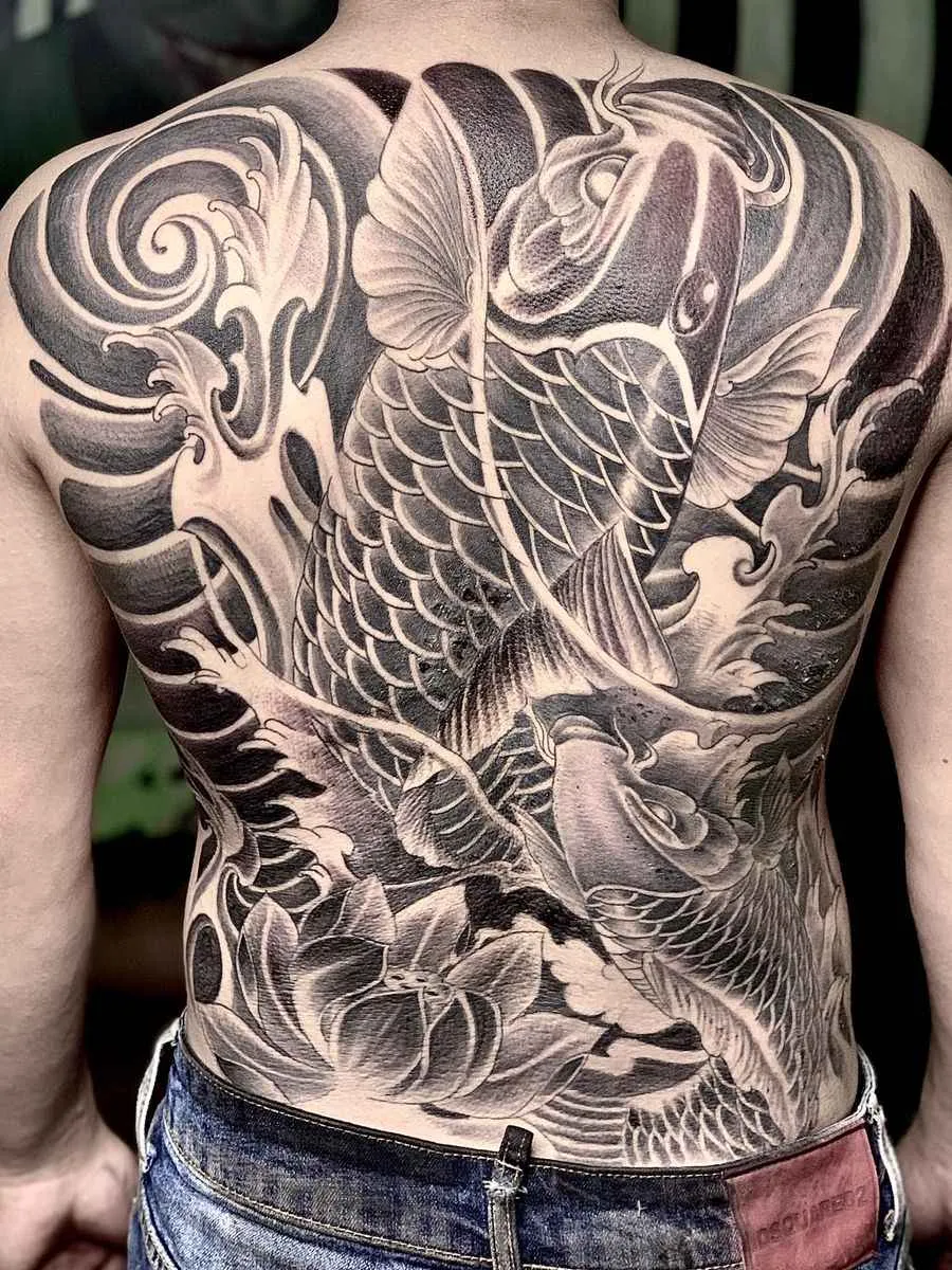 Top 10+ Most Majestic Koi Fish Back Tattoo Designs for 2026