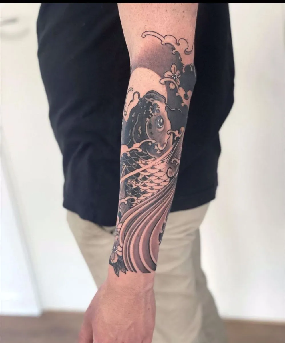 50+ Koi Fish Tattoo Sleeve for Men & Women Full Arm Designs