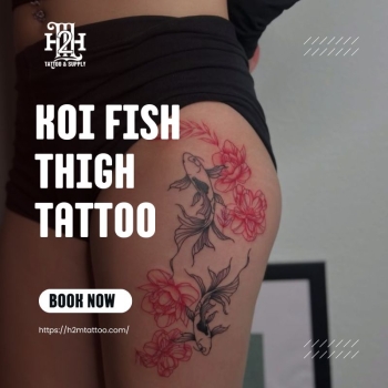 Collection of beautiful carp tattoos on the thighs leading the 2025 trend