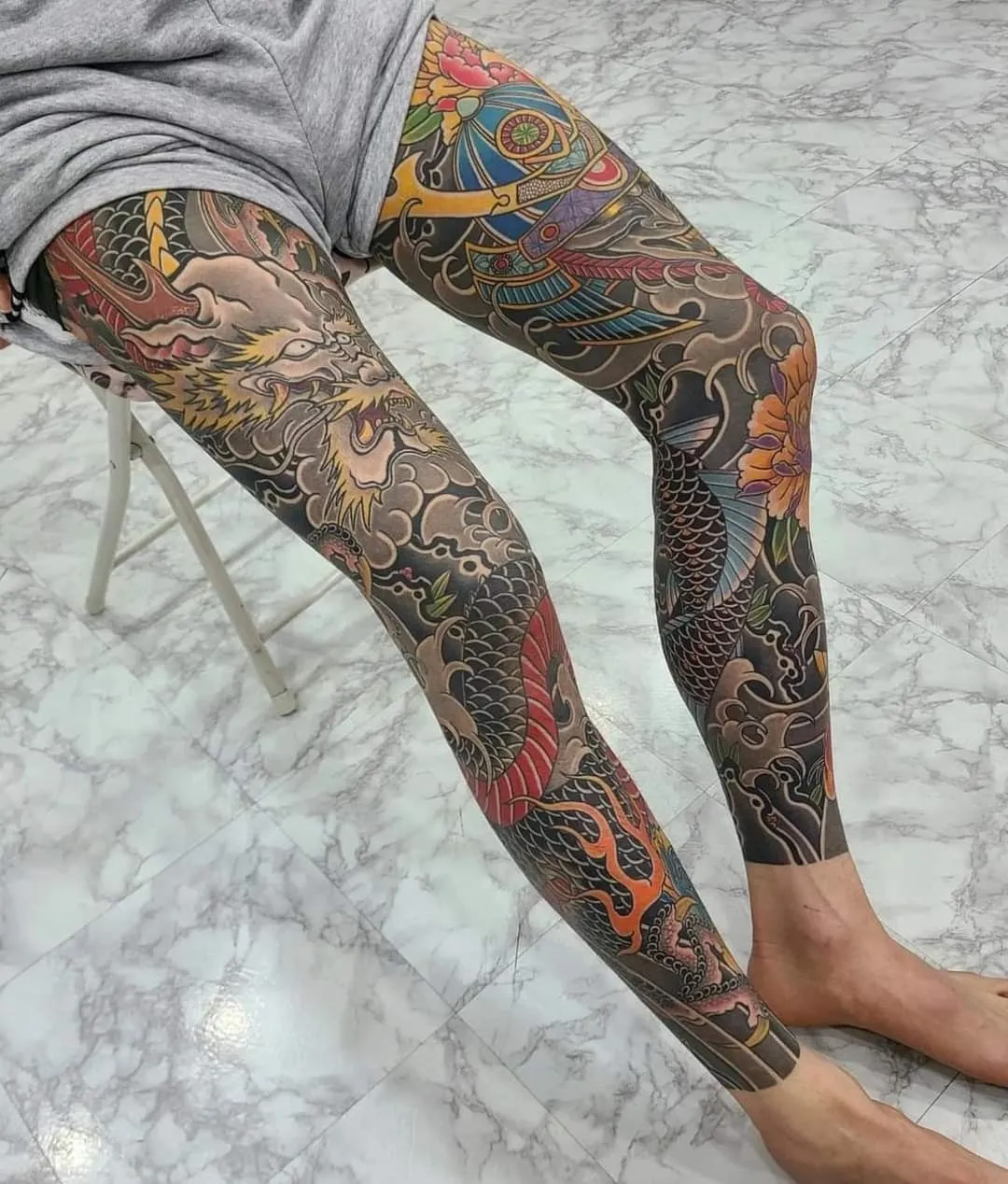 5+ Iconic Style in Leg Japanese Tattoos to Represent Your Strength