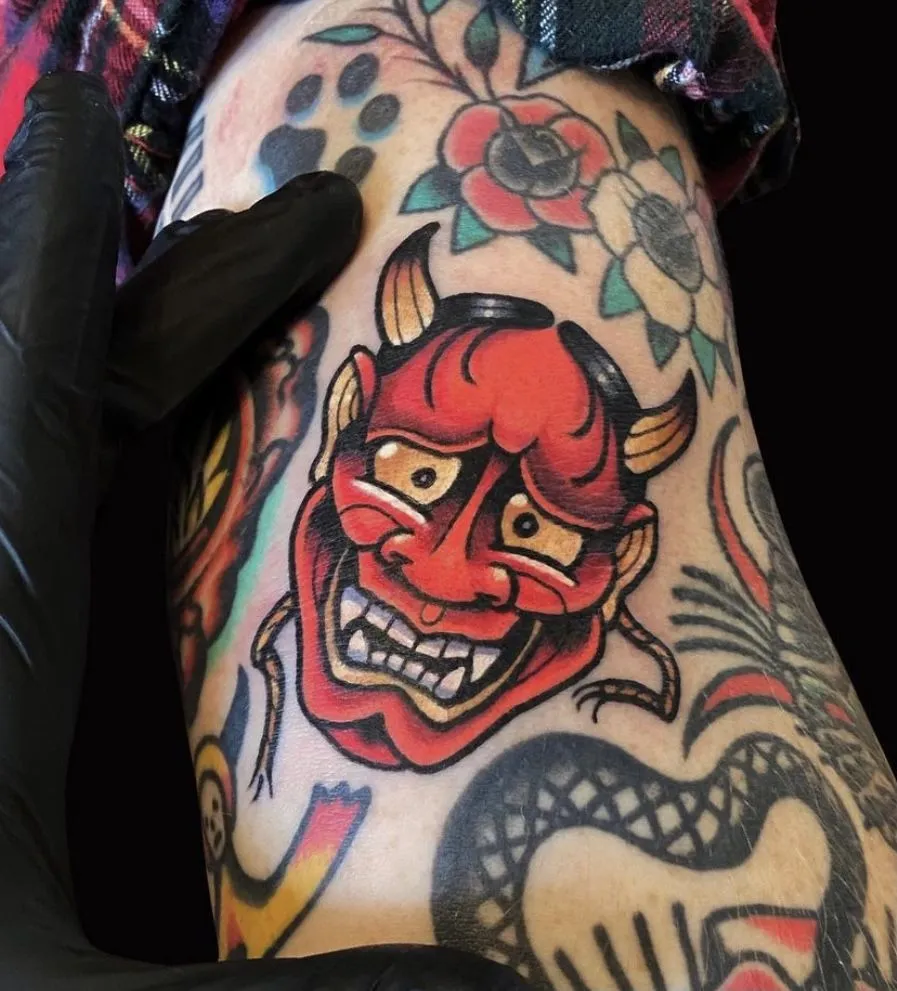 Top 20+ Oni Tattoo Designs Powerful Protective Symbols